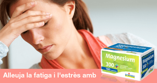 Magnesium 300+: Medicament homeopàtic amb magnesi i vitamines del grup B, per combatre l’estrès i el cansament i alleujar la fatiga.
